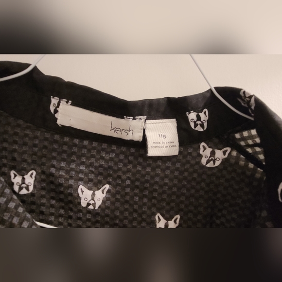 Kersh Brand, sheer blouse, pug dog print, Size l, Preloved - Picture 2 of 4
